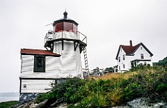 Squirrel Point Lighthouse Built on Rock -Gritty Look